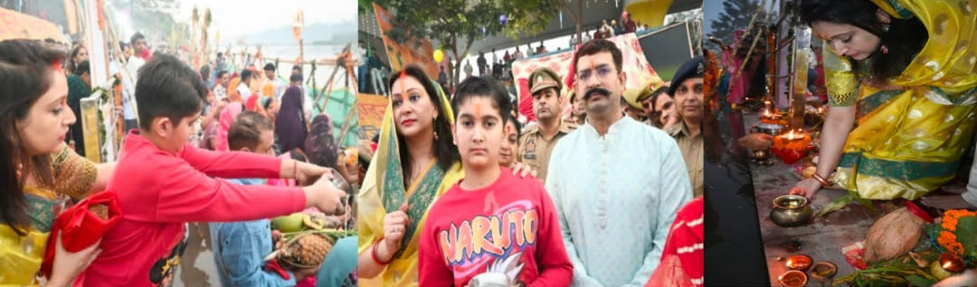 Photo of अपर पुलिस आयुक्त अपराध केशव कुमार चौधरी ने परिवार संग किया सूर्योपासना