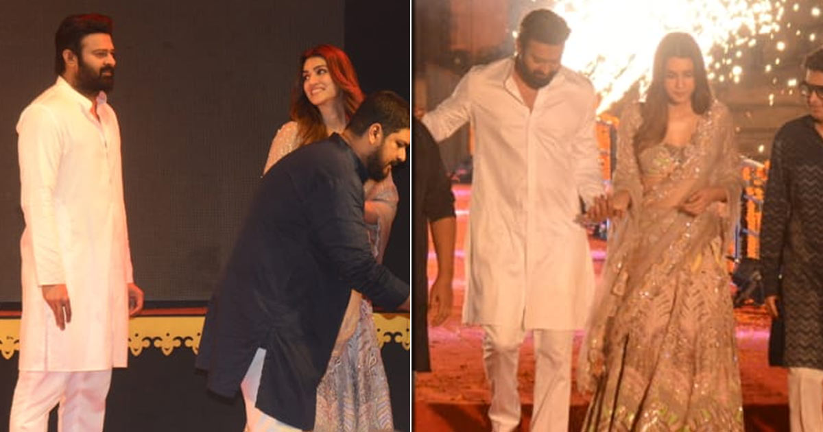 Photo of Adiprursh के टीजर लॉन्च इवेंट में हाथों में हाथ डाले दिखे प्रभास और कृति सेनन | BOLLYWOOD UPDATE